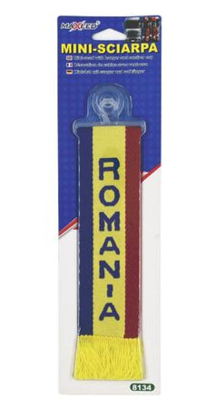 Steag Auto ROMÂNIA cu Ventuză – Drapel Decorativ TIR & Mașini